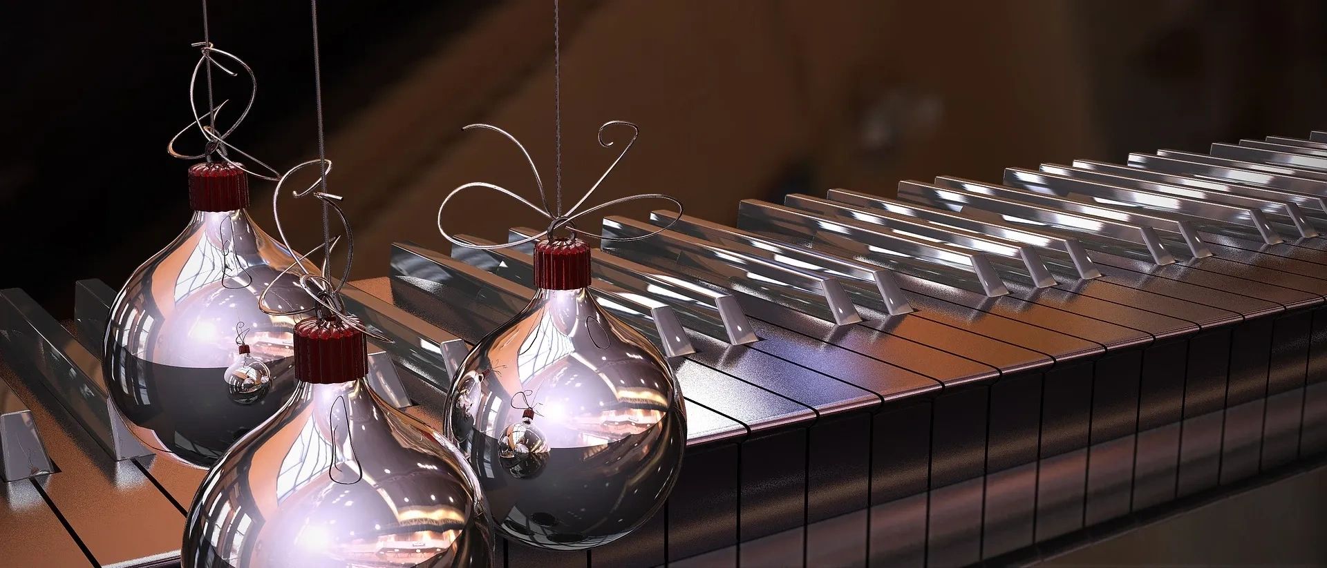The gift of music — piano keys at the holidays